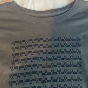 Under Armour Girls Charcoal Tee